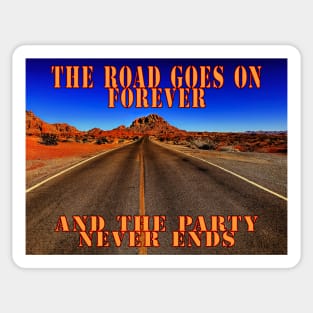 The Road Goes on Forever Sticker